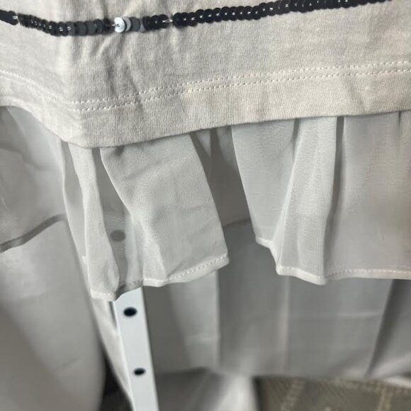 NWT LOGO Lavish Beaded Mini Dress is Gray - Size XS - Picture 5 of 7